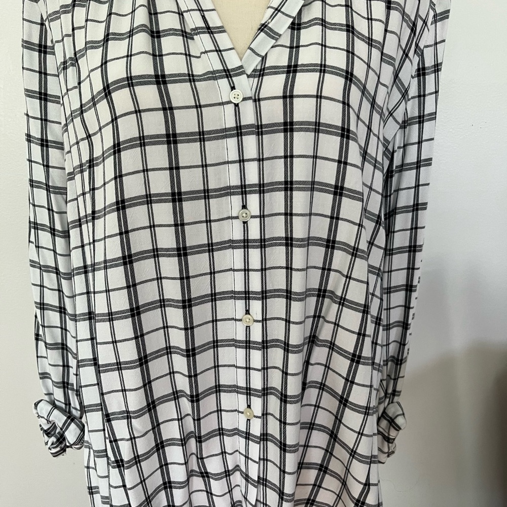 NWT Loft plaid blouse